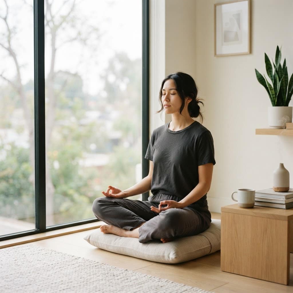 A calm, focused moment representing mental clarity